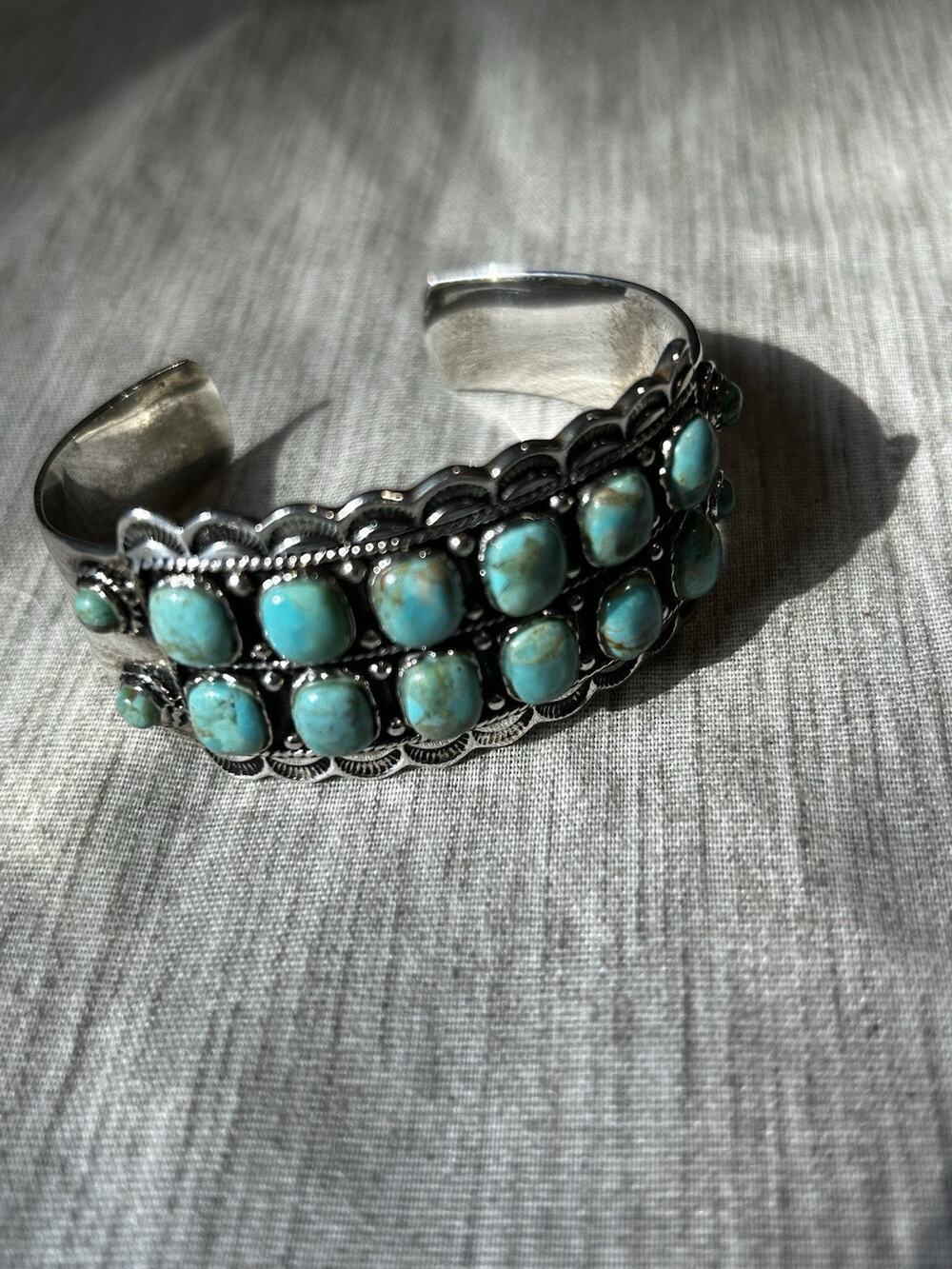 Asia Turquoise Bracelet By: Sowell Jewelry Traditional Navajo Indian